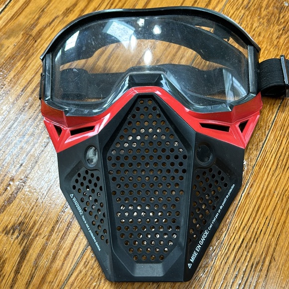 Nerf Rivalmask. Good used condition . Black and red, adjustable strap. - Picture 2 of 3